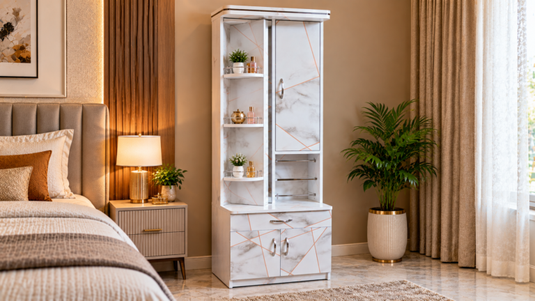 Marble vanity dressing table by Tuba Furniture