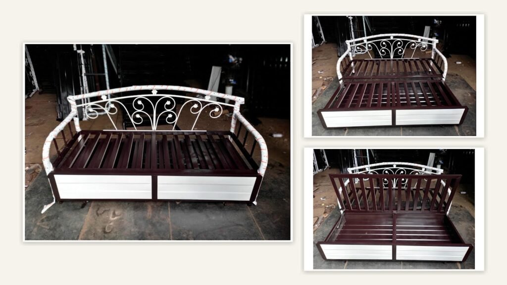 Metal sofa cum bed by Tuba Furniture, Pune