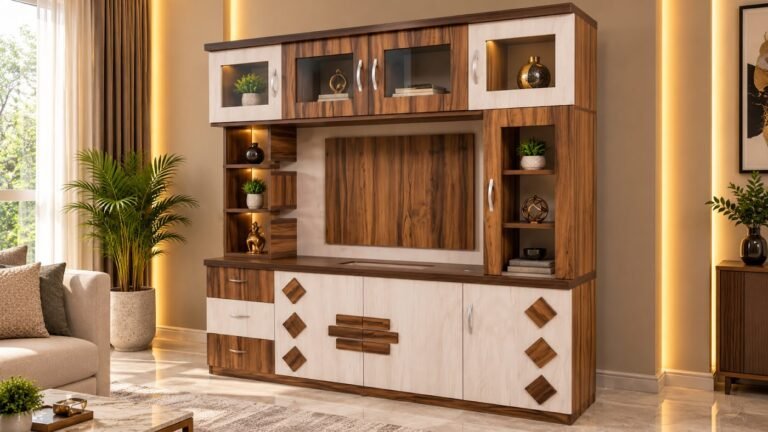 TV unit for living room by Tuba Furniture, Pune